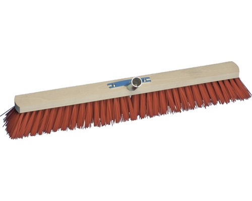 Bred gatusop med trärygg och borst