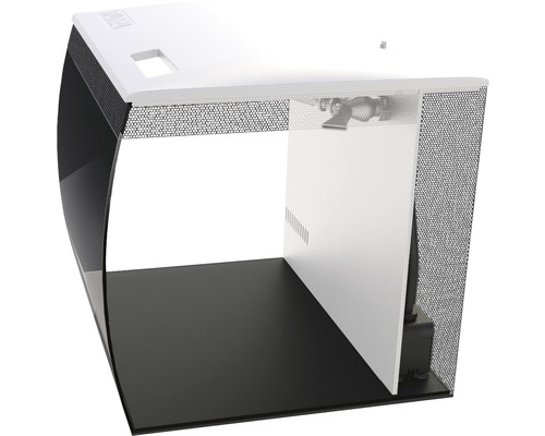 Akvarium med belysning och filtersystem