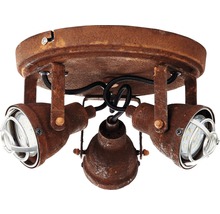 Taklampa med tre spotlights i industriell design