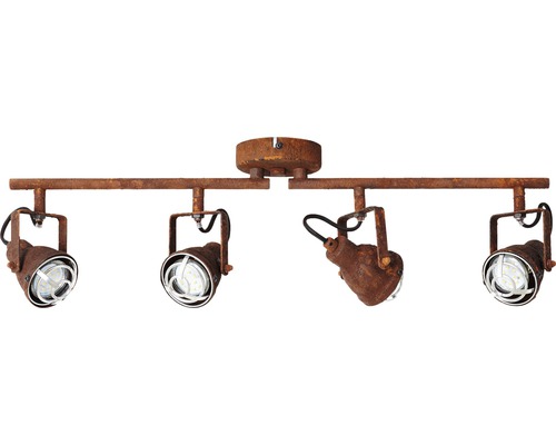 Taklampa med fyra spotlights i vintagestil