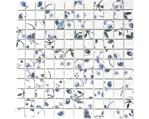 Mosaik CG SB09 30x30 cm vitt/blå