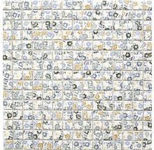 Mosaikplatta med blommönster