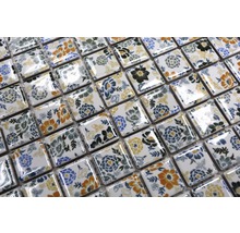 Mosaikplattor med blommönster