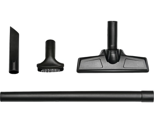 Dammsugarmunstycksset med fogmunstycke, borstmunstycke, golvmunstycke och sugslang