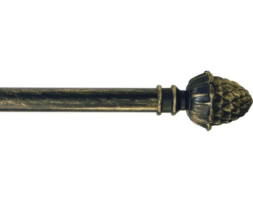 Gardinstång HASTA Kotte set svart guld 16/19mm 110-200cm-0