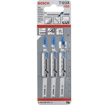 Bosch sticksågsblad T123X HSS, lämpliga för metall