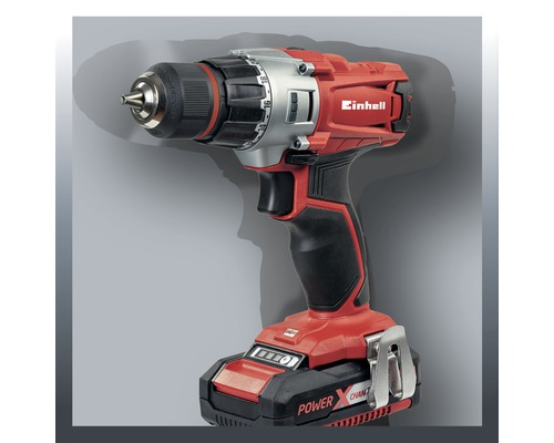 Einhell logotyp. Batteridriven skruvdragare med batteri