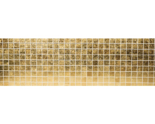 Mosaikplattor med kvadratiska, guldfärgade element