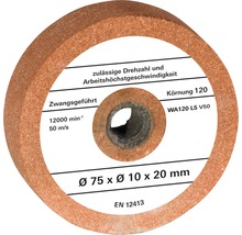 Slipskiva med måtten 75 x 10 x 20 millimeter