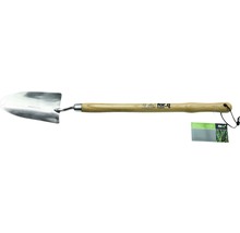 Planteringsspade i rostfritt stål med trähandtag