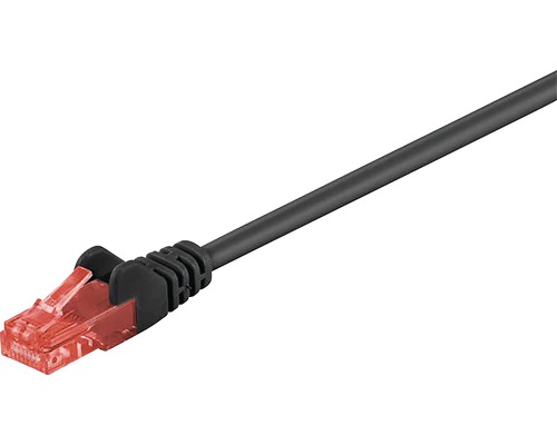 Patch Cable Cat6 0,5m med RJ45 don svart