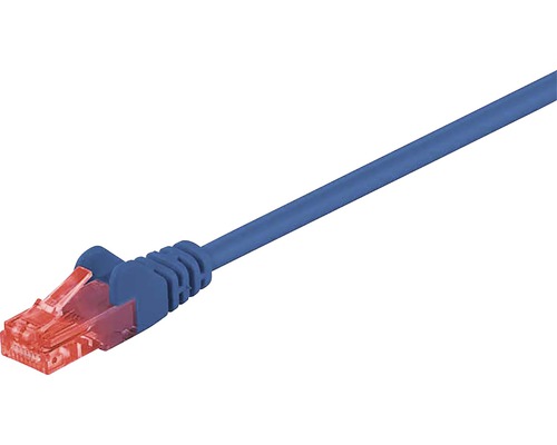 Patch Cable Cat6 0,5m med RJ45 don blå