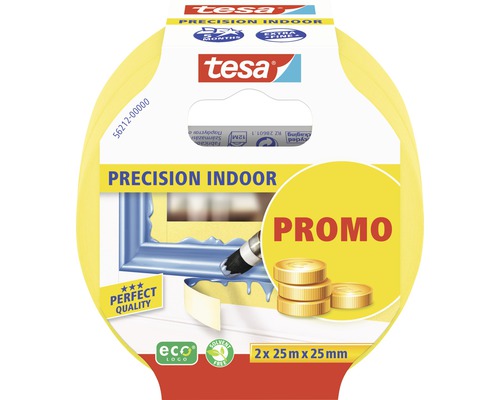 Maskeringstejp Precision Indoor TESA 25mm 25m 2-pack