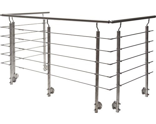 Räcke PERTURA Hestia U-form sido-/ väggmontage 10 m
