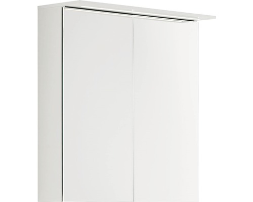 Vitt spegelskåp med två dörrar