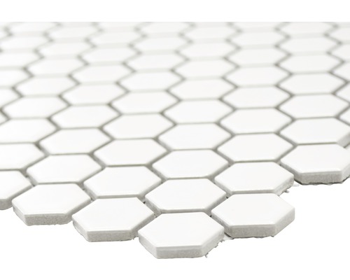 Sexkantiga vita plattor