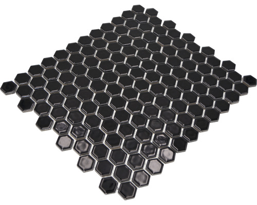 Mosaikmatta med sexkantiga keramiska plattor