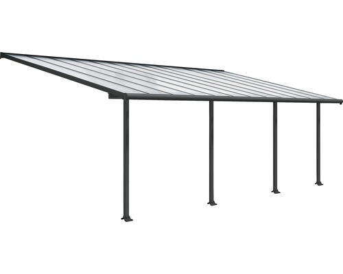 Tak med polykarbonatplattor och stålkonstruktion