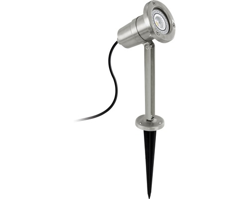 Trädgårdsbelysning EGLO Nema LED 5W GU10 stål med spjut Trädgårdsstrålkastare med jordspett för utomhusbruk