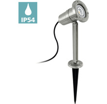 Trädgårdsstrålkastare av metall med markspett