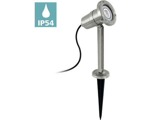 Trädgårdsstrålkastare av metall med markspett