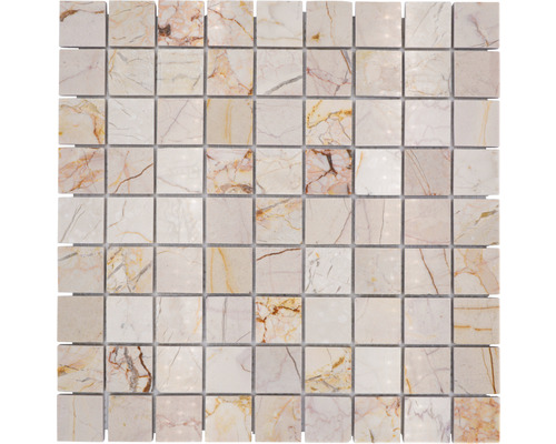 Mosaik natursten MOS 32/2807 beige guld 30,5 x 30,5 cm