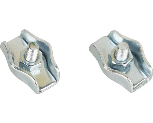 Två vajerlås av metall