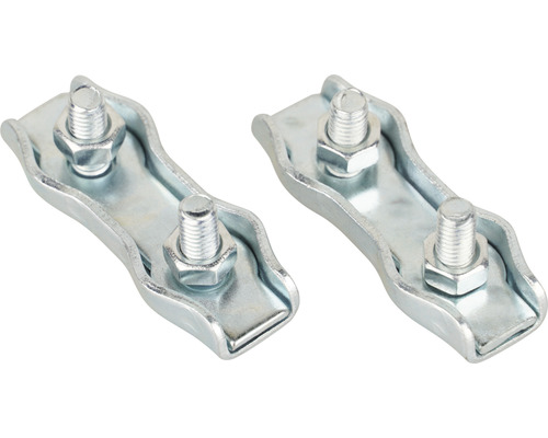 Två vajerlås av metall