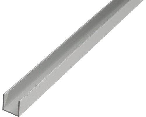 U-profil KAISERTHAL aluminium silver 15x10x1,5 mm 2 m-0