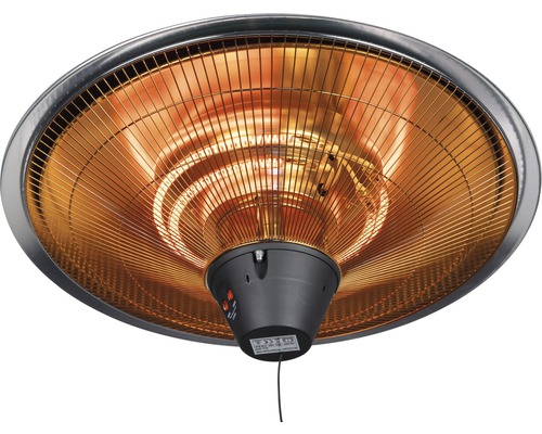 Takmonterad värmare med värmeelement och skyddsgaller