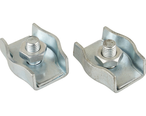 Två ställningskopplingar med skruv och mutter