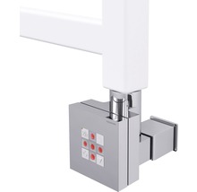 Närbild av en radiatortermostat med digital styrning