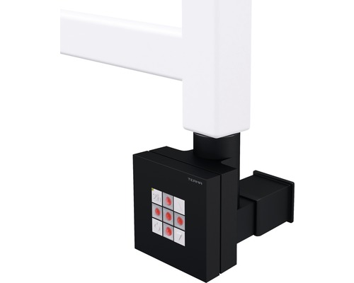 Detaljvy av en radiatortermostat med display