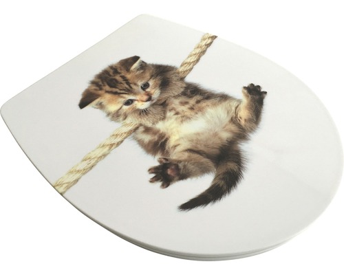 Toalettsits med kattmotiv