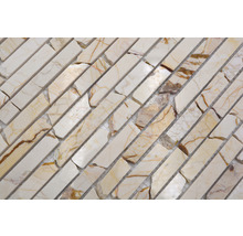 Naturstensmosaikplatta, diagonalt arrangerad