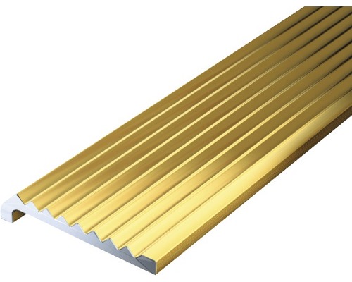 Avslutsprofil KAISERTHAL aluminium guld 23x6,3x2mmx1m Metallprofilist för golvbeläggning