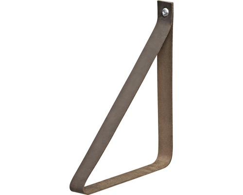 Konsol DOLLE Loop-set 790x30x1,8mm brun läder Hyllkonsol i läder
