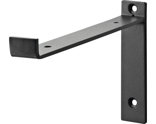 Konsol DOLLE LIP 208x130x30mm svart Svart kraftig konsol för hyllor