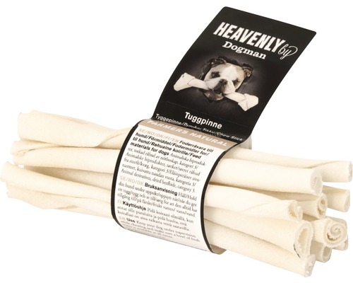 Hundgodis DOGMAN Heavenly tuggpinne 10st 12,5cm naturell Heavenly by Dogman tuggrulle för hund