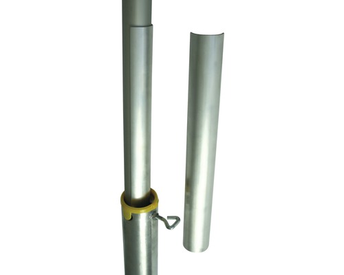 Flaggstång i aluminium med kopplingssystem och krokar