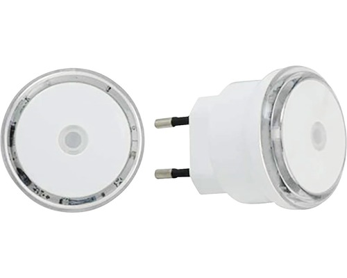 Nattlampa LED 0,8W kallvit automatisk av/på 2-pack