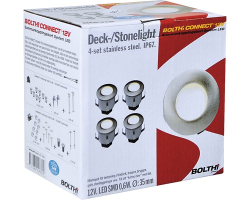 Bolthi Deck-/Stonelight 4-pack rostfritt stål IP67