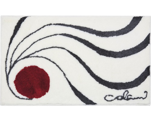 Badrumsmatta med vågmönster och prick