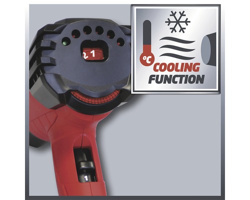 Varmluftspistol med kylfunktion symbol