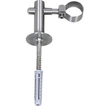 Metallrörfäste med plugg för väggmontering