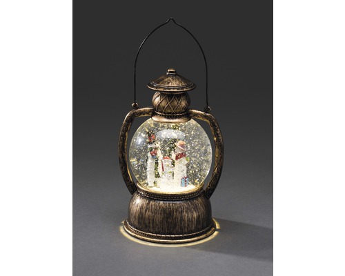 Dekorativ snögloblykta med snögubbsfigurer