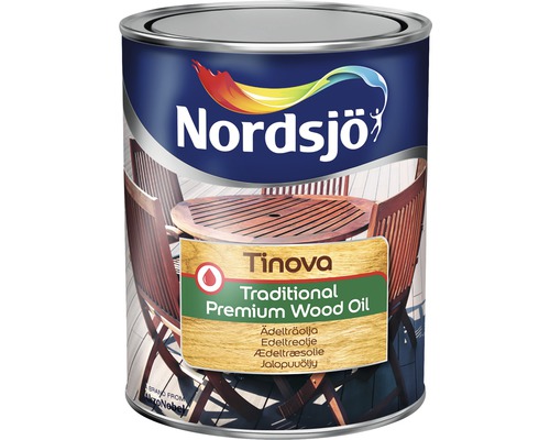 Ädelträolja NORDSJÖ Tinova Traditional Premium Wood Oil 1 l Nordsjö Tinova Traditional Premium Träolja burk