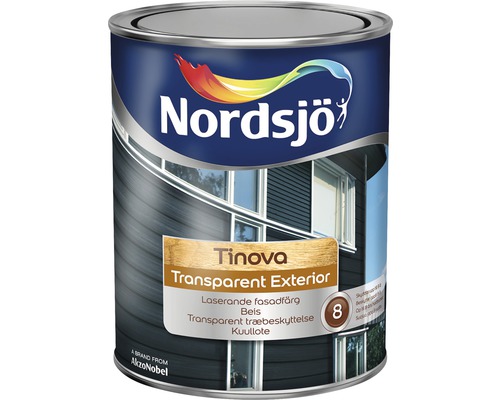 Fasadlasyr NORDSJÖ Tinova Transparent Exterior bc 0,93L Nordsjö Tinova Transparent Exterior fasadfärg burk