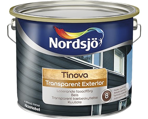 Fasadlasyr NORDSJÖ Tinova Transparent Exterior 361 black 2,5L Nordsjö Tinova Transparent Exteriör trälack burk