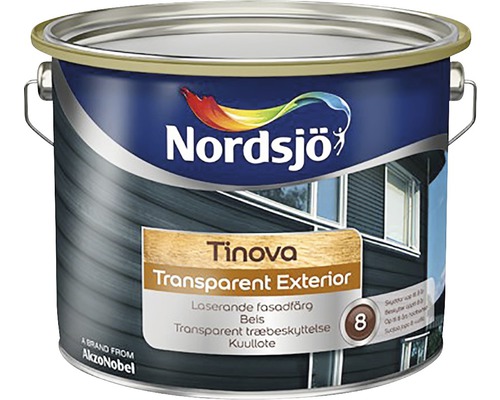 Fasadlasyr NORDSJÖ Tinova Transparent Exterior 361 black 10L Nordsjö Tinova Transparent Exterior trälasyr i en burk